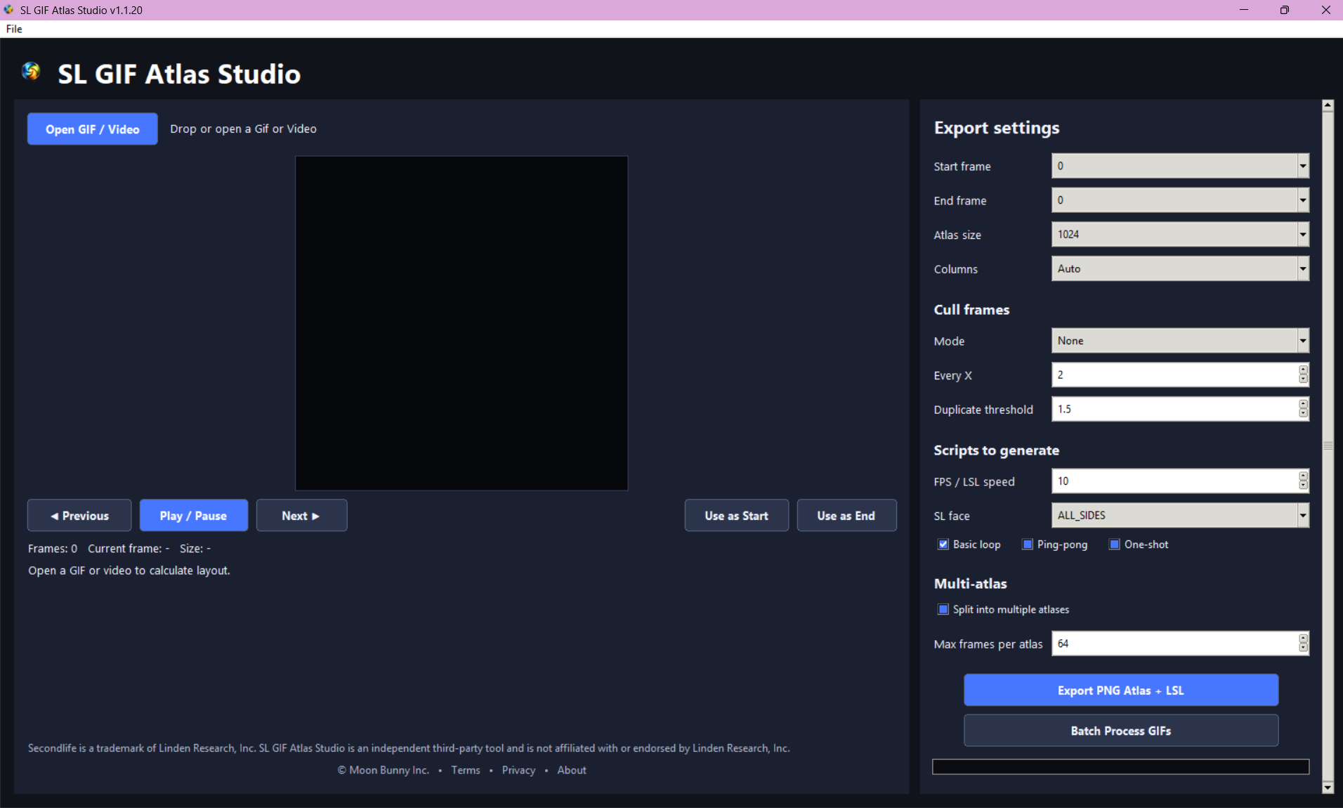 SL GIF Atlas Studio Preview